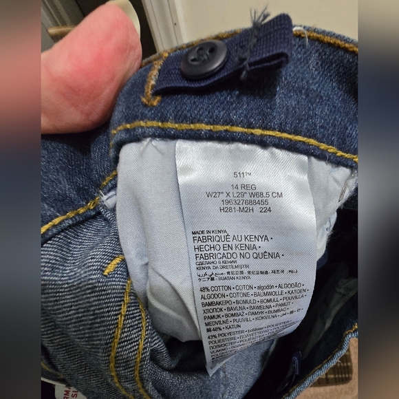 Levi's 14 Boys 511 Slim Fit Jeans, 14 Reg - Picture 6 of 6